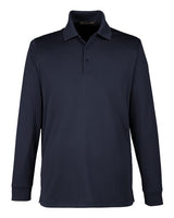 Harriton M348L Men's Advantage Snag Protection Plus IL Long Sleeve Polo #color_DARK NAVY