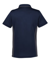 Harriton M386W Ladies' Flash Snag Protection Plus IL Colorblock Polo #color_DK NAVY/ DK CHRC