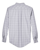 Devon & Jones DG520 Men's Crown Woven Collection GlenPlaid #color_WHT/ GRPH/ LT GR