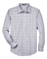 Devon & Jones DG520 Men's Crown Woven Collection GlenPlaid #color_WHT/ GRPH/ LT GR