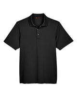 Harriton M345 Men's Advantage Snag Protection Plus IL Snap Placket Polo #color_BLACK