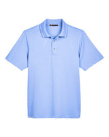 Harriton M345 Men's Advantage Snag Protection Plus IL Snap Placket Polo #color_INDUSTRY BLUE