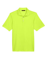 Harriton M345 Men's Advantage Snag Protection Plus IL Snap Placket Polo #color_SAFETY YELLOW