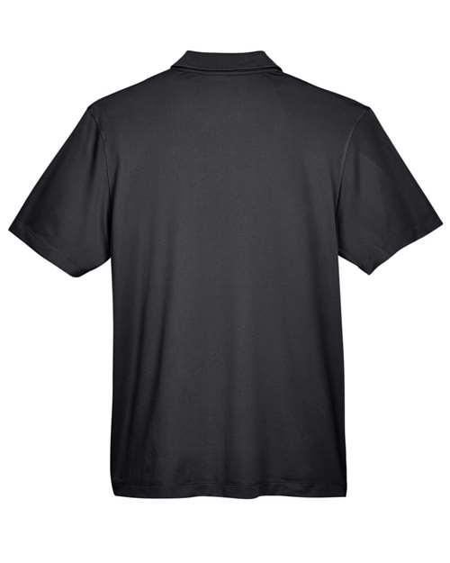 Harriton M354 Men's Micro-Piqu Polo #color_BLACK