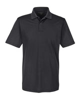 Harriton M354 Men's Micro-Piqu Polo #color_BLACK