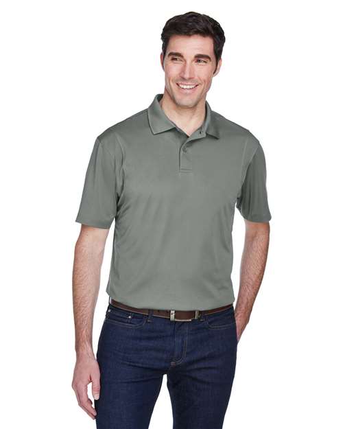Harriton M354 Men's Micro-Piqu Polo #color_CHARCOAL