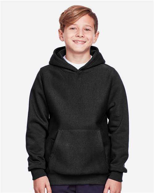 Team 365 TT96Y Youth Zone HydroSport Heavyweight Pullover Hooded Sweatshirt #color_BLACK