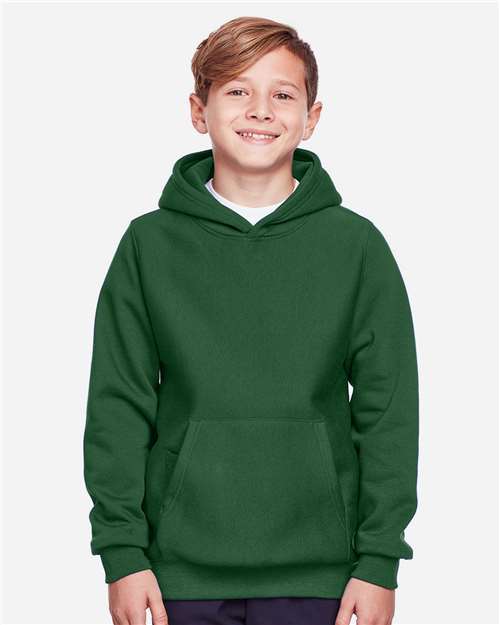 Team 365 TT96Y Youth Zone HydroSport Heavyweight Pullover Hooded Sweatshirt #color_SPORT DARK GREEN