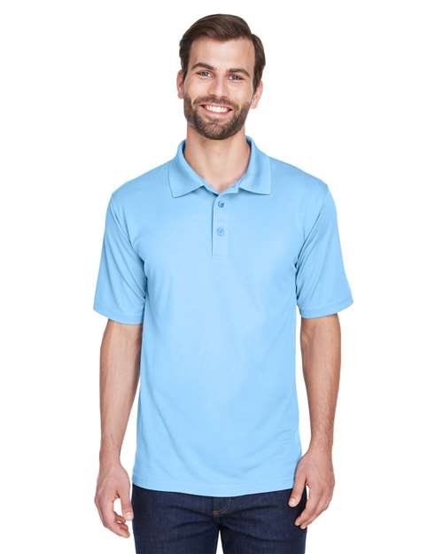 UltraClub 8210 Men's Cool & Dry MeshPiqu Polo #color_COLUMBIA BLUE