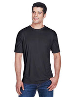 UltraClub 8420 Men's Cool & Dry Sport Performance InterlockT-Shirt #color_BLACK