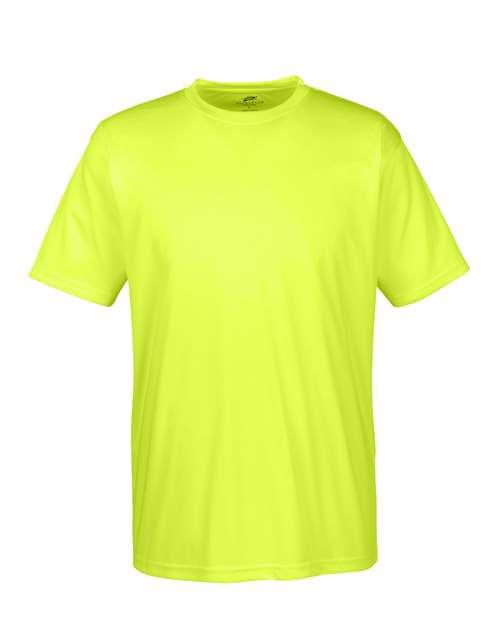 UltraClub 8420 Men's Cool & Dry Sport Performance InterlockT-Shirt #color_BRIGHT YELLOW