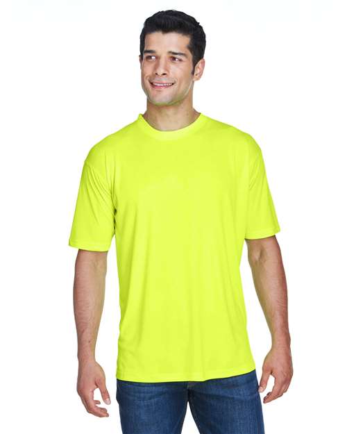 UltraClub 8420 Men's Cool & Dry Sport Performance InterlockT-Shirt #color_BRIGHT YELLOW