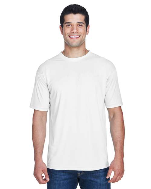UltraClub 8420 Men's Cool & Dry Sport Performance InterlockT-Shirt #color_WHITE