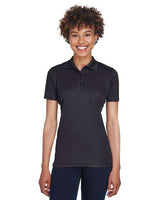 UltraClub 8210L Ladies' Cool & Dry Mesh PiquPolo #color_BLACK