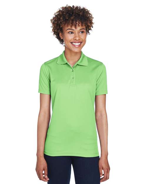 UltraClub 8210L Ladies' Cool & Dry Mesh PiquPolo #color_LIGHT GREEN