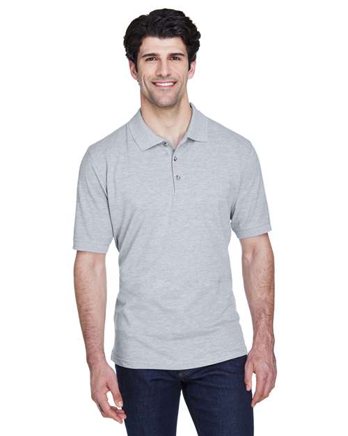 UltraClub 8535 Men's Classic Piqu Polo #color_HEATHER GREY