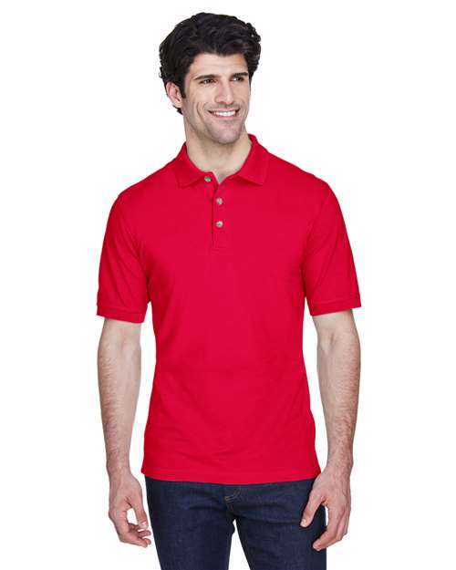 UltraClub 8535 Men's Classic Piqu Polo #color_RED