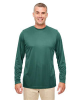 UltraClub 8622 Men's Cool & Dry Performance Long-Sleeve Top #color_FOREST GREEN