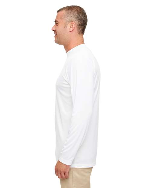 UltraClub 8622 Men's Cool & Dry Performance Long-Sleeve Top #color_WHITE