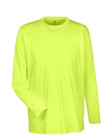 UltraClub 8422 Adult Cool & Dry Sport Long-Sleeve Performance Interlock T-Shirt #color_BRIGHT YELLOW