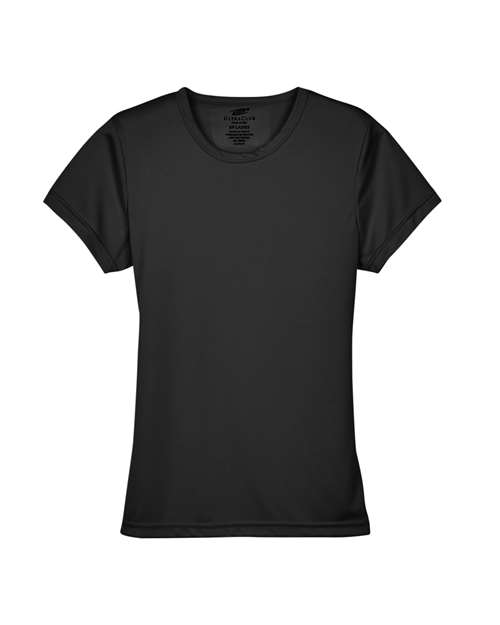 UltraClub 8420L Ladies' Cool & Dry Sport Performance InterlockT-Shirt #color_BLACK