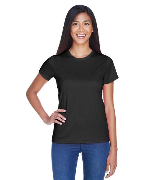 UltraClub 8420L Ladies' Cool & Dry Sport Performance InterlockT-Shirt #color_BLACK