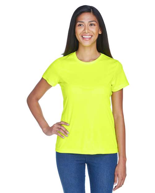 UltraClub 8420L Ladies' Cool & Dry Sport Performance InterlockT-Shirt #color_BRIGHT YELLOW