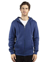 Threadfast Apparel 320Z Unisex Ultimate Fleece Full-Zip Hooded Sweatshirt #color_NAVY