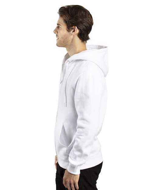 Threadfast Apparel 320Z Unisex Ultimate Fleece Full-Zip Hooded Sweatshirt #color_WHITE