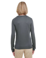 UltraClub 8622W Ladies' Cool & Dry Performance Long-Sleeve Top #color_CHARCOAL