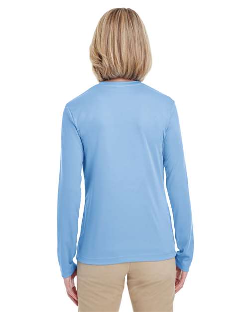 UltraClub 8622W Ladies' Cool & Dry Performance Long-Sleeve Top #color_COLUMBIA BLUE