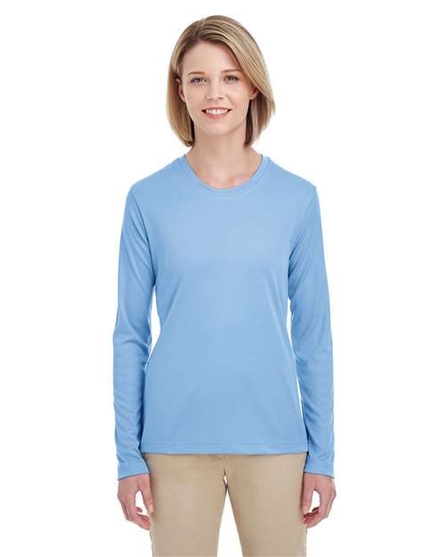 UltraClub 8622W Ladies' Cool & Dry Performance Long-Sleeve Top #color_COLUMBIA BLUE