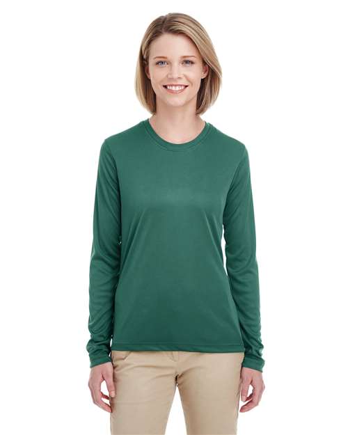 UltraClub 8622W Ladies' Cool & Dry Performance Long-Sleeve Top #color_FOREST GREEN