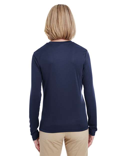 UltraClub 8622W Ladies' Cool & Dry Performance Long-Sleeve Top #color_NAVY