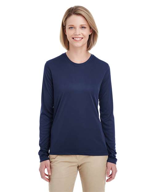 UltraClub 8622W Ladies' Cool & Dry Performance Long-Sleeve Top #color_NAVY
