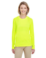 UltraClub 8622W Ladies' Cool & Dry Performance Long-Sleeve Top #color_BRIGHT YELLOW