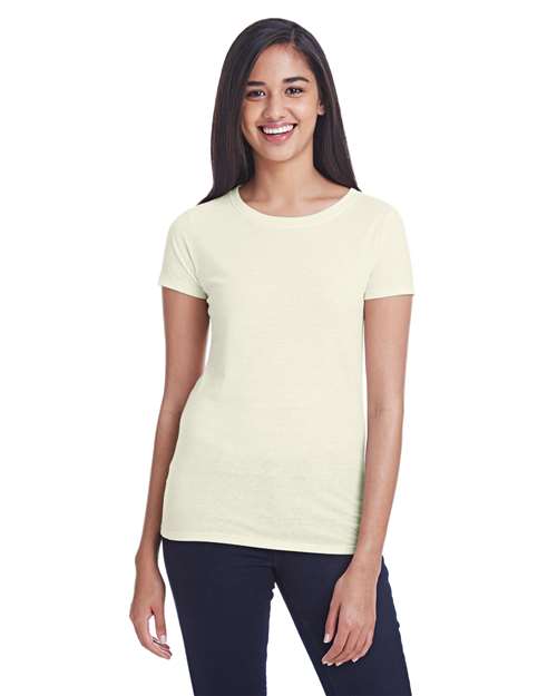 Threadfast Apparel 202A Ladies' Triblend Short-Sleeve T-Shirt #color_CREAM TRIBLEND