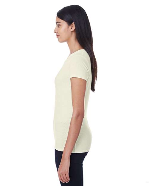 Threadfast Apparel 202A Ladies' Triblend Short-Sleeve T-Shirt #color_CREAM TRIBLEND