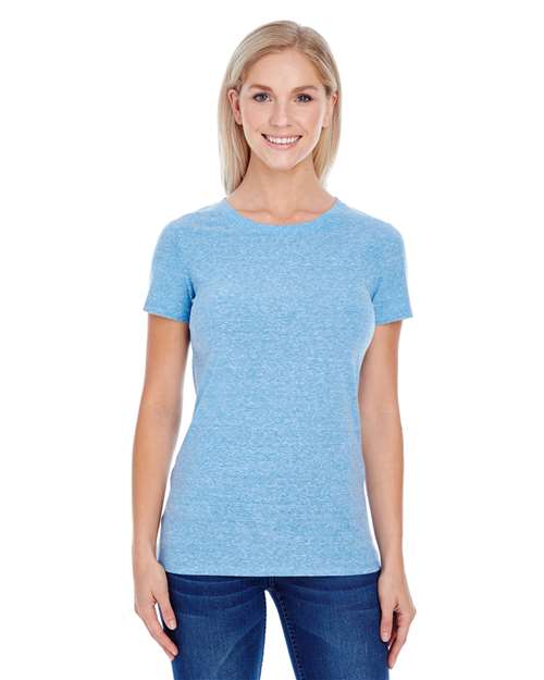 Threadfast Apparel 202A Ladies' Triblend Short-Sleeve T-Shirt #color_ROYAL TRIBLEND