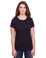 Threadfast Apparel 202A Ladies' Triblend Short-Sleeve T-Shirt #color_SOLID BLK TRBLND