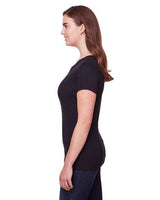 Threadfast Apparel 202A Ladies' Triblend Short-Sleeve T-Shirt #color_SOLID BLK TRBLND