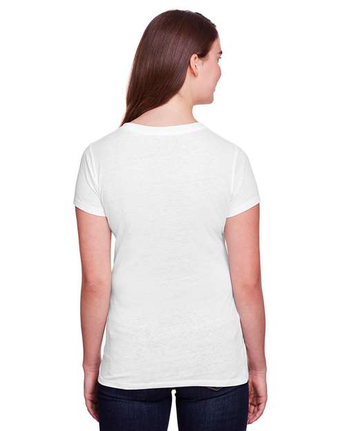 Threadfast Apparel 202A Ladies' Triblend Short-Sleeve T-Shirt #color_SOLID WHT TRBLND