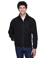 UltraClub 8485 Men's Iceberg Fleece Full-Zip Jacket #color_BLACK