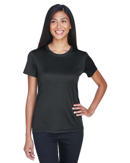 UltraClub 8620L Ladies' Cool & Dry Basic Performance T-Shirt #color_BLACK