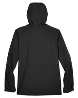 North End 88166 Men's Prospect Two-Layer Fleece Bonded Soft Shell Hooded Jacket #color_BLACK