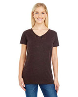 Threadfast Apparel 215B Ladies' Cross Dye Short-Sleeve V-Neck T-Shirt #color_FLAME
