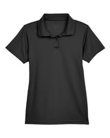 Harriton M315W Ladies' 4 oz. Polytech Polo #color_BLACK