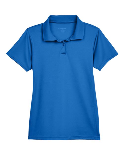 Harriton M315W Ladies' 4 oz. Polytech Polo #color_TRUE ROYAL