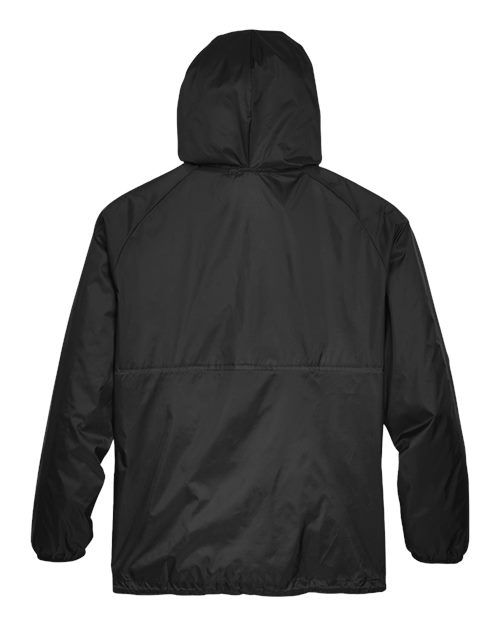 Harriton M750 Adult Packable Nylon Jacket #color_BLACK