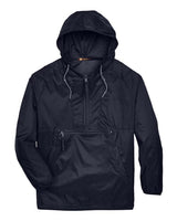 Harriton M750 Adult Packable Nylon Jacket #color_NAVY
